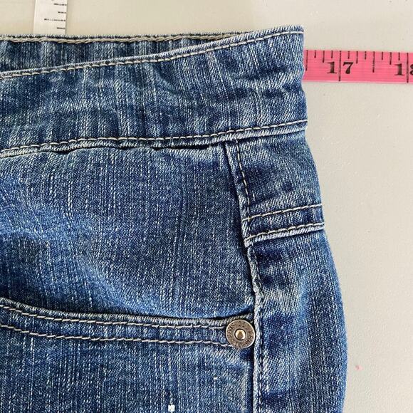 COS Capri Jeans Women's Size 8 Blue Stretch Denim Pants Floral Decals - Picture 10 of 14